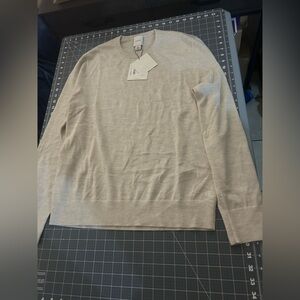 Calvin Klein Men's Light Beige Long Sleeve Tee